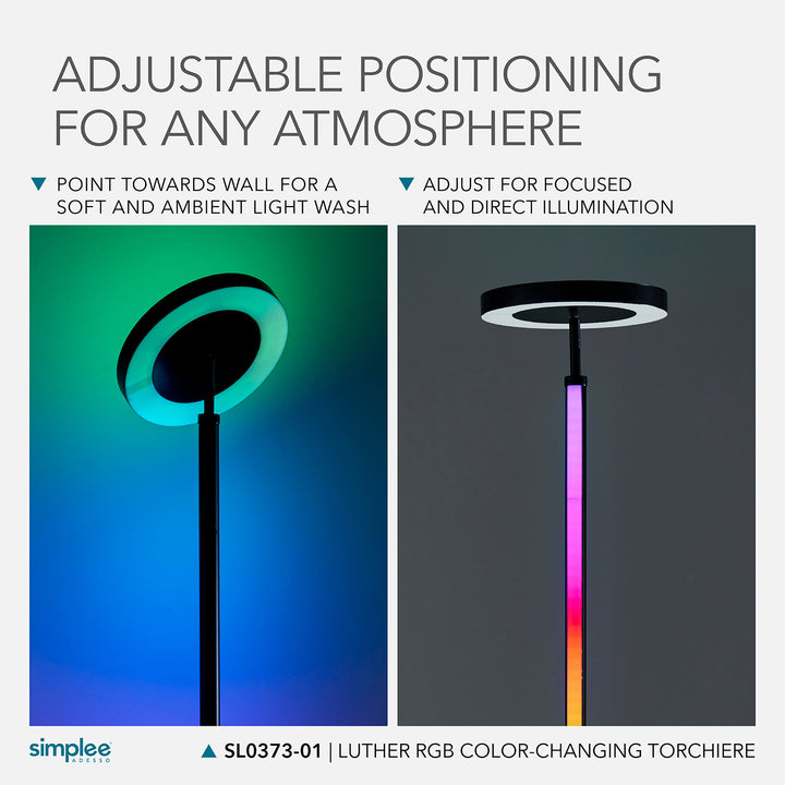 Music Sync RGB Torchiere Lamp