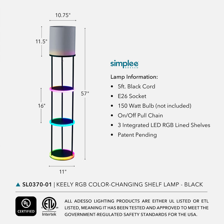 Music Sync RGB Shelf Floor Lamp