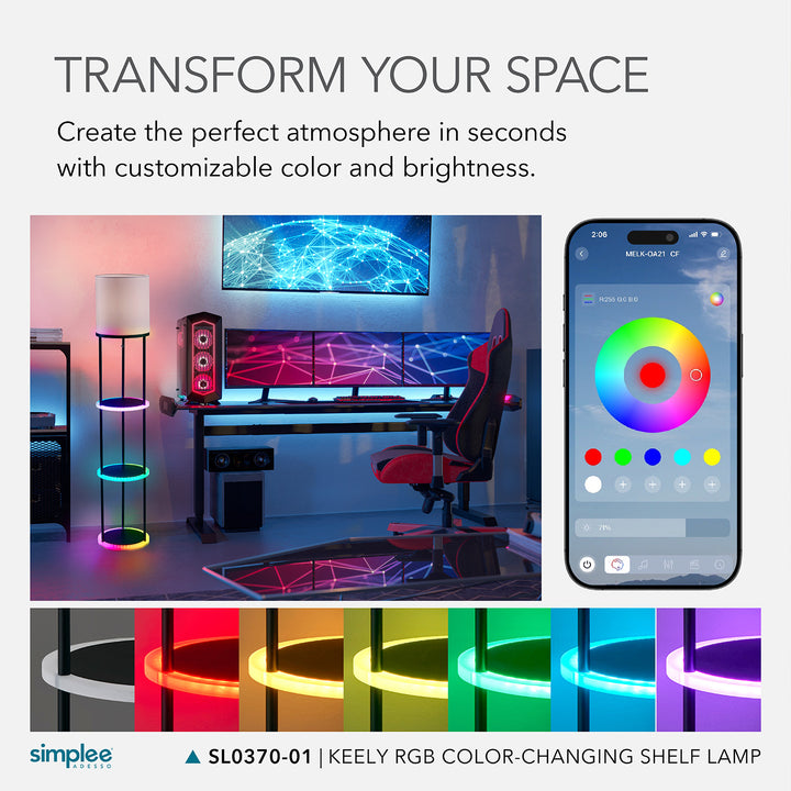 Music Sync RGB Shelf Floor Lamp