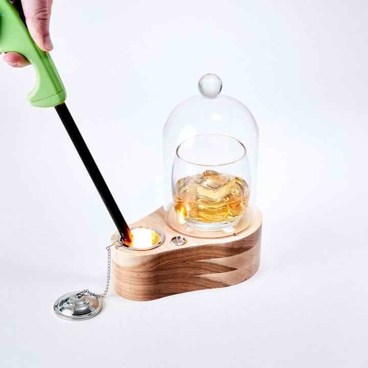 Glass Cocktail Cloche and Smoker Set