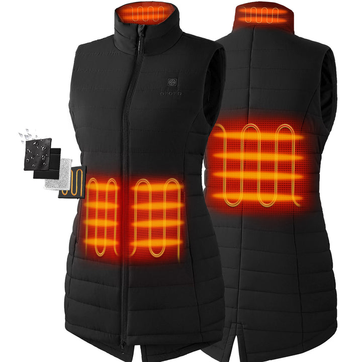 Women's Heated Long Puffer Vest