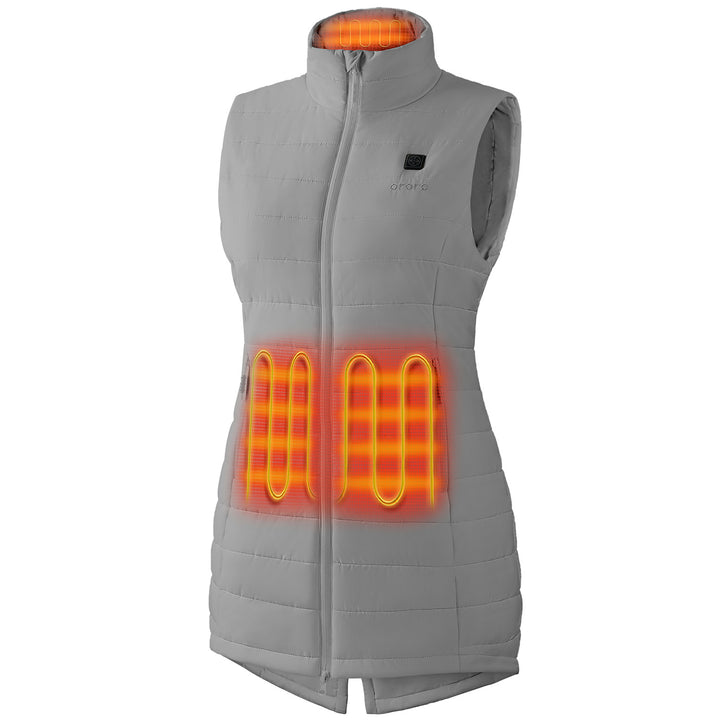 Women's Heated Long Puffer Vest