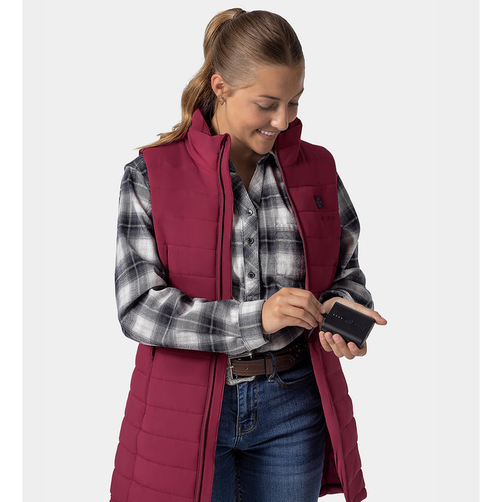 Women's Heated Long Puffer Vest