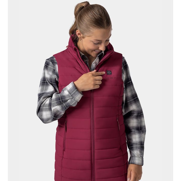 Women's Heated Long Puffer Vest