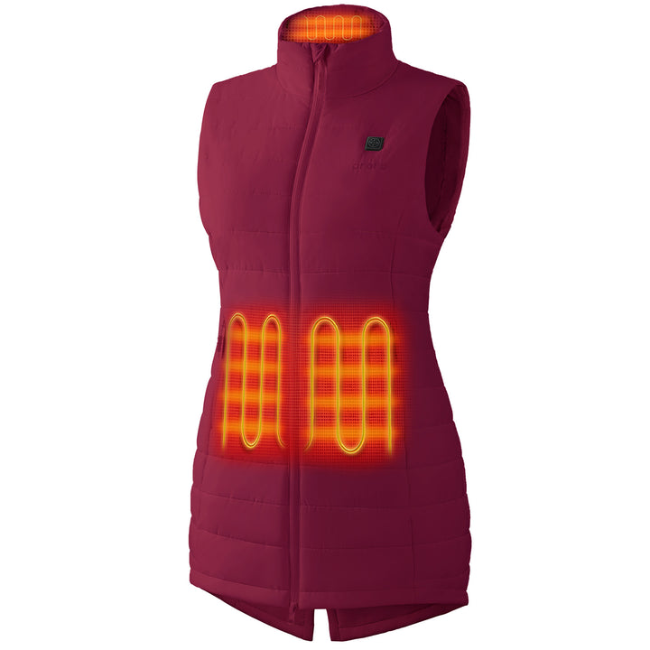 Women's Heated Long Puffer Vest