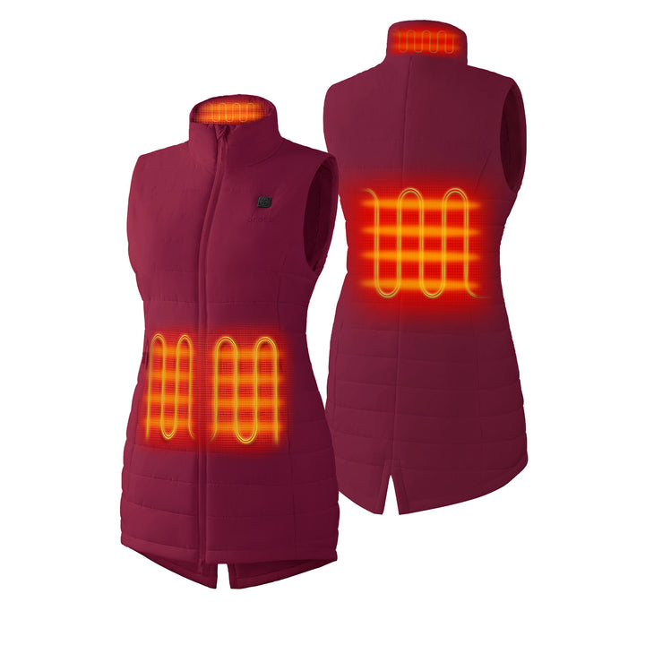 Women's Heated Long Puffer Vest