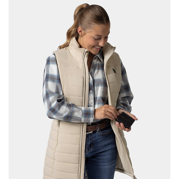Women's Heated Long Puffer Vest