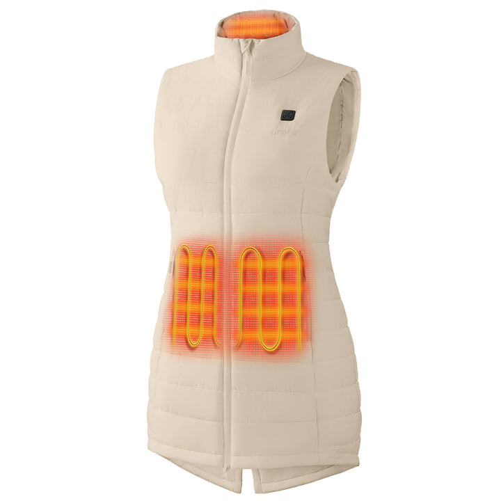 Women's Heated Long Puffer Vest