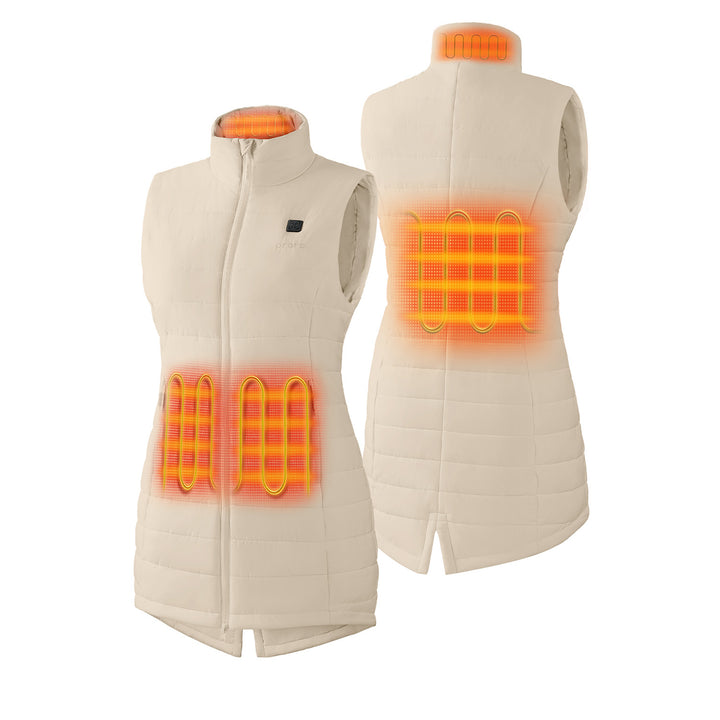 Women's Heated Long Puffer Vest