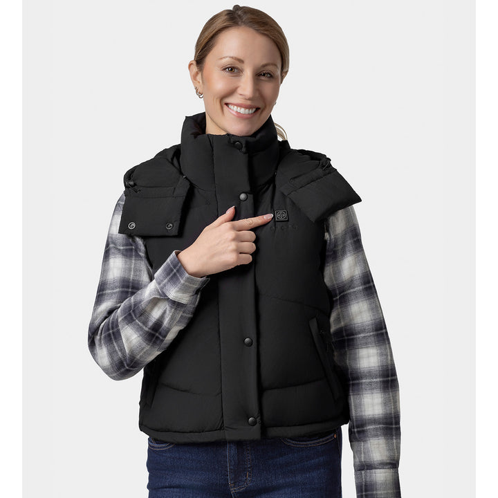 Women's Heated Hooded Down Vest