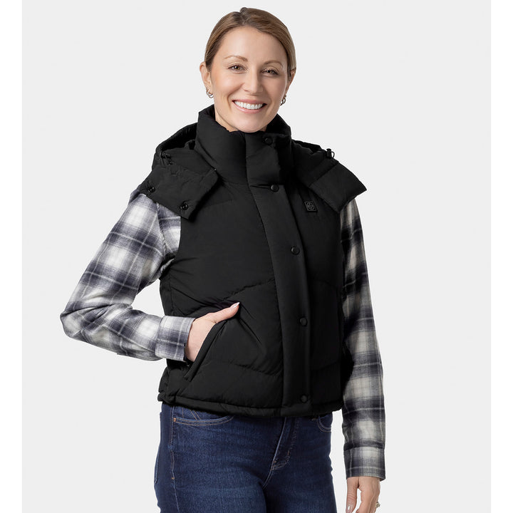 Women's Heated Hooded Down Vest