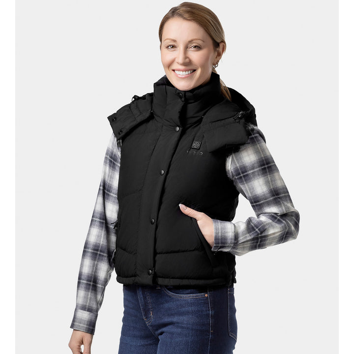 Women's Heated Hooded Down Vest