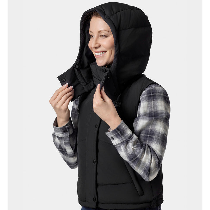 Women's Heated Hooded Down Vest