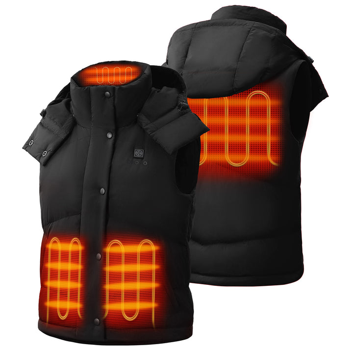 Women's Heated Hooded Down Vest