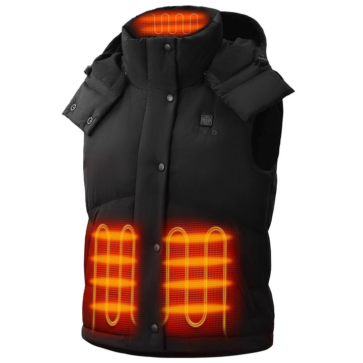 Women's Heated Hooded Down Vest