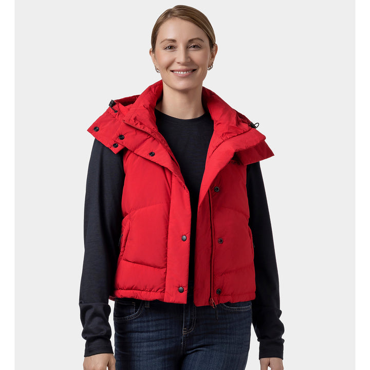 Women's Heated Hooded Down Vest
