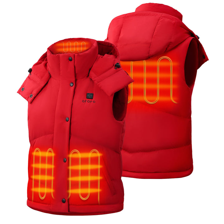 Women's Heated Hooded Down Vest