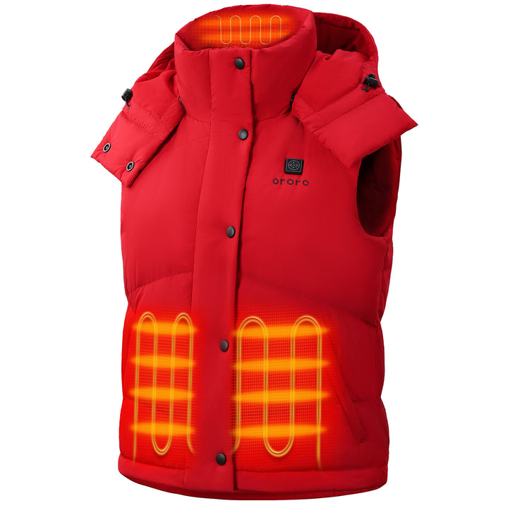 Women's Heated Hooded Down Vest