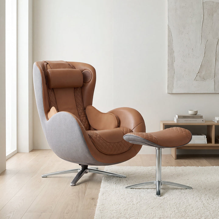 6-Mode Heated Full Body Massage Chair with Ottoman