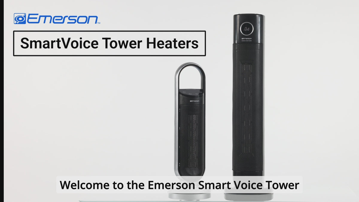 Voice-Controlled 32" Oscillating Tower Heater