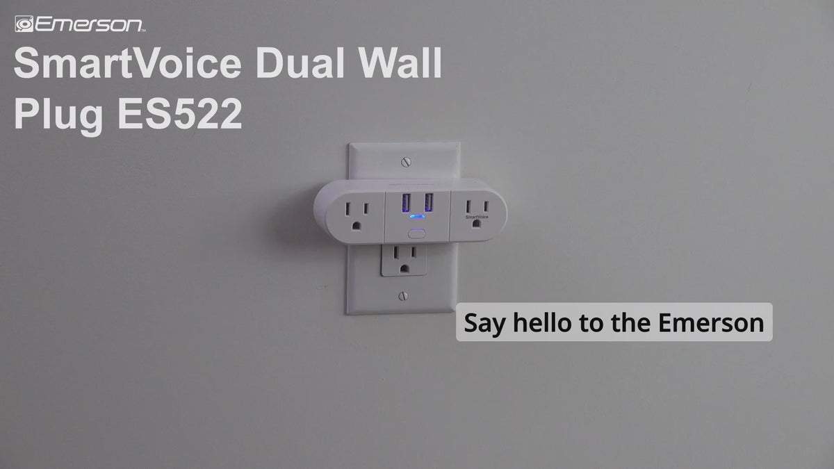 Voice-Activated Dual Outlet with USB Charging