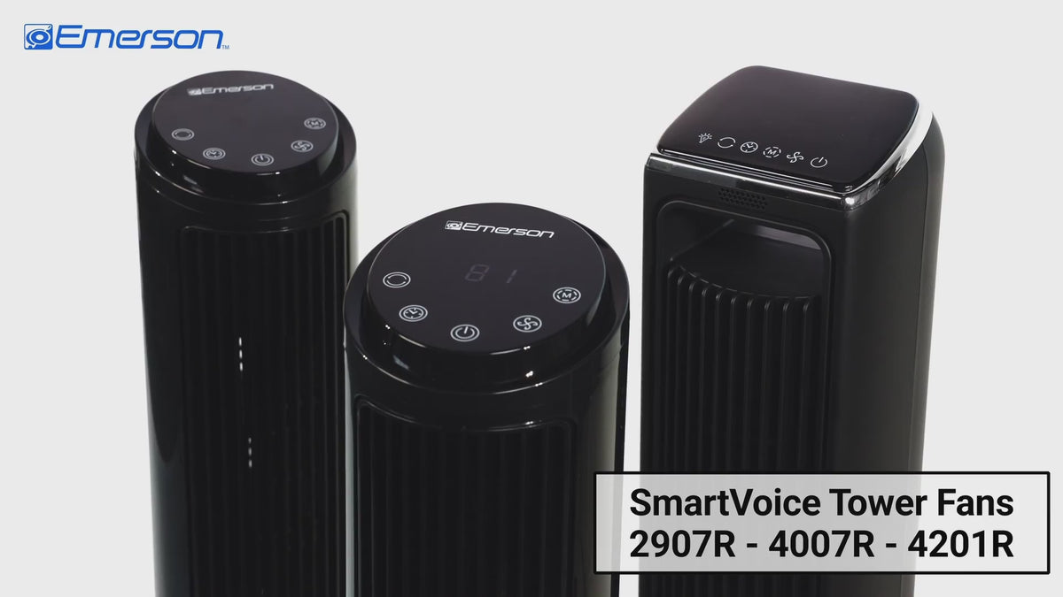 Voice-Controlled Oscillating Tower Fan